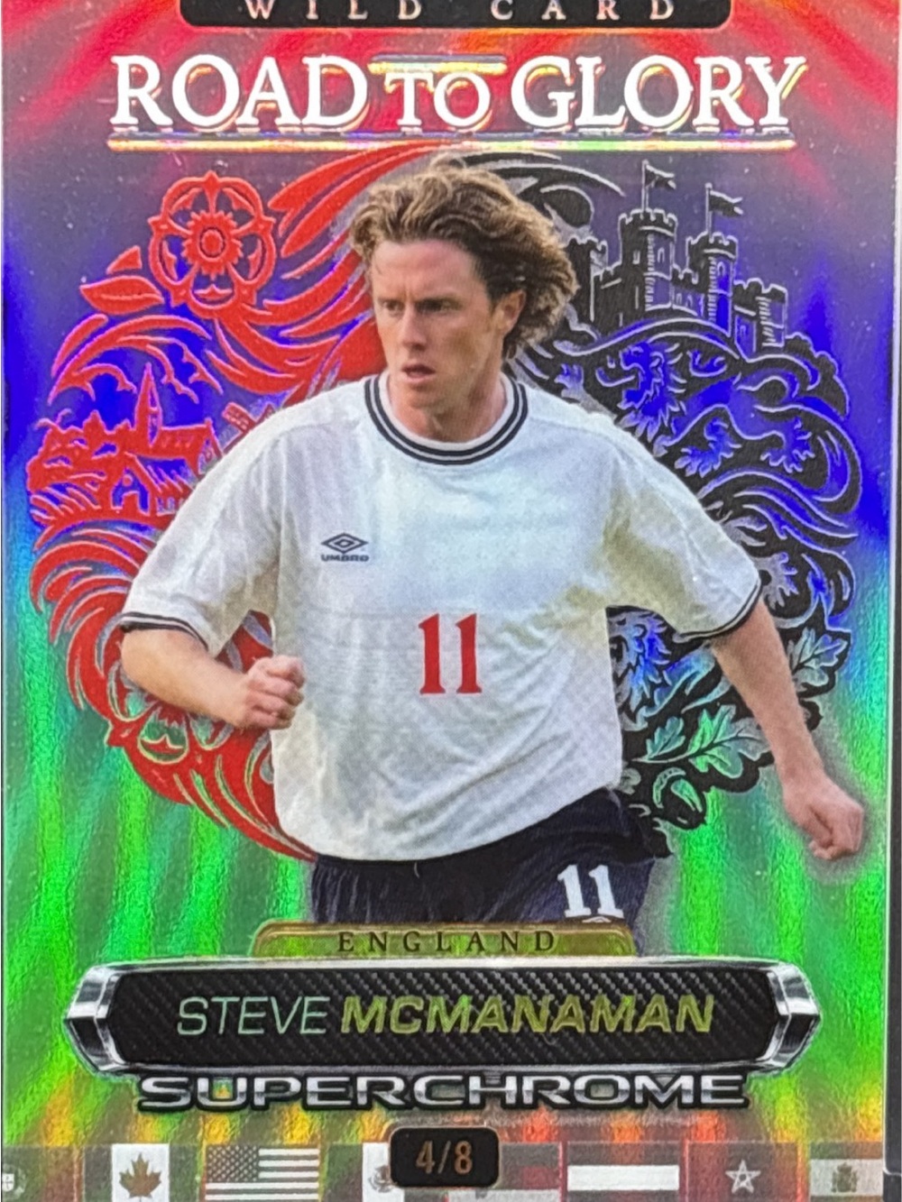 Wild Card Road to Glory Steve McManaman Soccer Trading Card LE 4/8